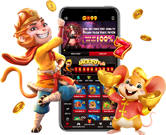 Biểu tượng Jackpot lớn và đồng tiền vàng
